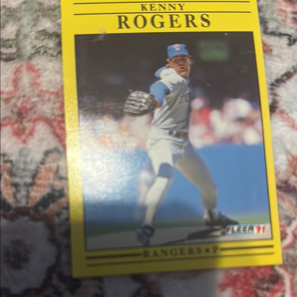Topps Yellow and Blue Baseball Card